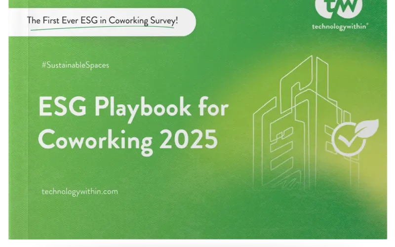 Cover of the ESG Playbook for Coworking 2025
